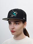 Бейсболка 47 BRAND арт. H-NSHOT22WBP San Jose Sharks NHL (черный)